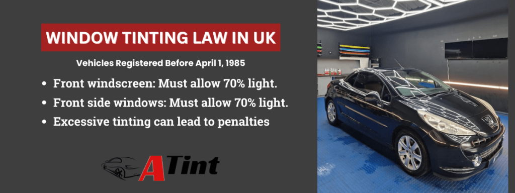 Understanding Window Tinting Laws in uk Vehicles Registered before April 1, 1985